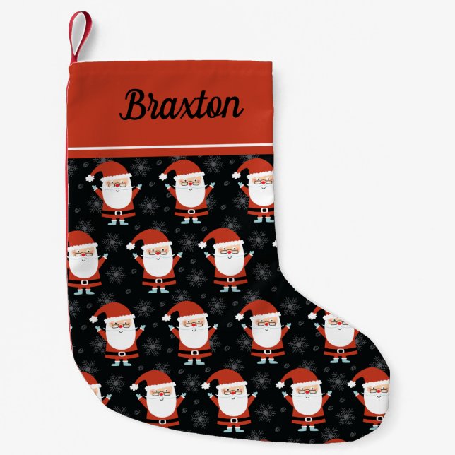 Personalised Santa Claus Small Christmas Stocking (Front)