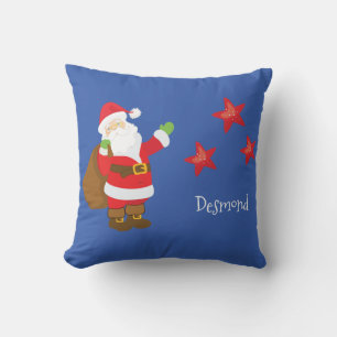 Personalised Santa Claus with Stars Cushion