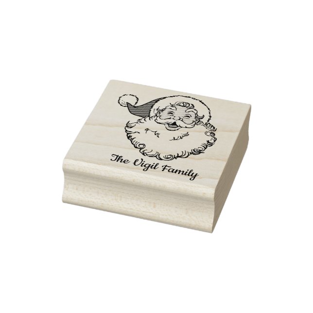 Personalised Santa Clause Wood Art Stamp (Stamp)