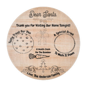 Personalised Santa Cookie Tray Cutting Board