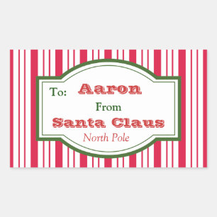 Personalised Santa Gift Tag Stickers
