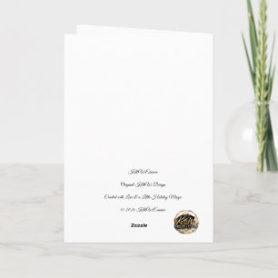 Personalised Santa & Grumpy Persian Cat Christmas Holiday Card