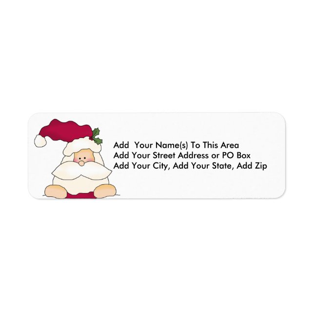 Personalised Santa Holiday Return Address Labels (Front)