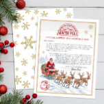 Personalised Santa Letter for Kids<br><div class="desc">Make Christmas magical with this personalised letter from Santa Claus, addressed directly to your child! Featuring vintage-style North Pole graphics, Santa’s signature, and a heartfelt message tailored with your child’s name, this keepsake captures the wonder of the season. Delivered with festive gold snowflake detailing, it’s perfect for holiday traditions, Christmas...</div>