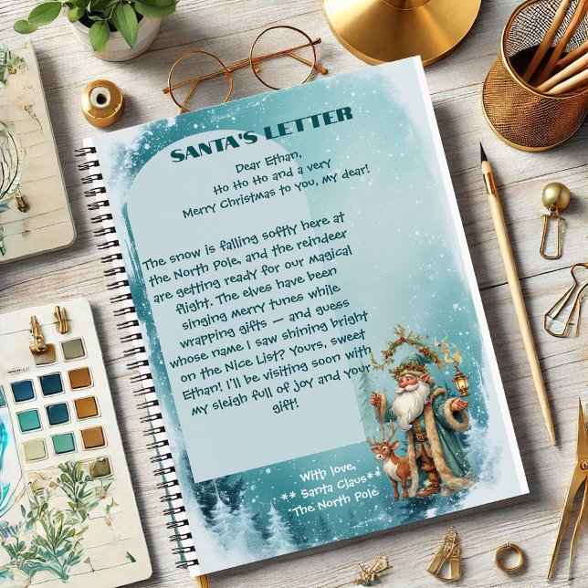 Personalised Santa Letter From North Pole Reindeer Notebook (Personalized Santa Letter From North Pole Reindeer Notebook)