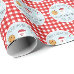 Personalised Santa Milk and Cookies Wrapping Paper