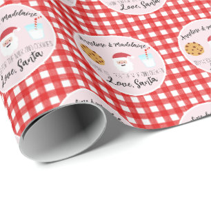 Personalised Santa Milk and Cookies Wrapping Paper