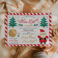 Personalised Santa Official Nice List Certificate