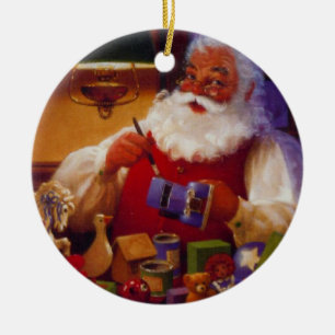 Personalised Santa Painting Toy Christmas Ornament