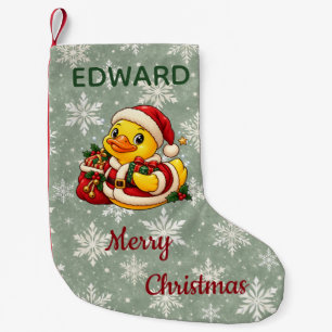 Personalised Santa Rubber Duck Christmas Gifts Small Christmas Stocking