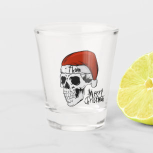 Personalised Santa Skull Shot Glass