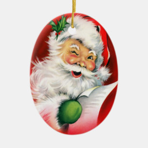 Personalised Santa Winking Christmas Ornament