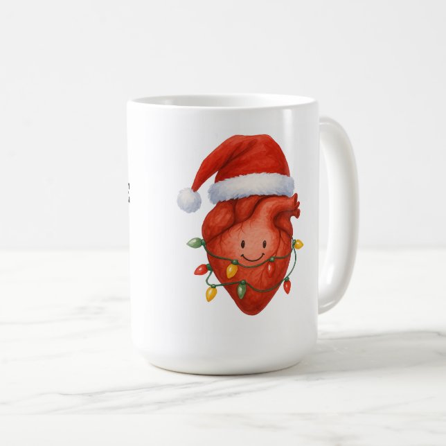 Personalised Santa's Favourite Cardiac Tech  Coffee Mug (Front Right)