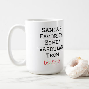 Personalised Santa's Favourite Echo/Vascular Tech Coffee Mug