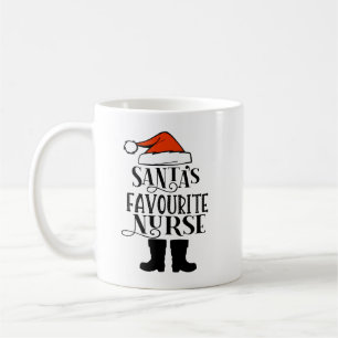 Personalised Santa's Favourite Nurse Mug