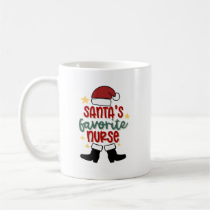 Personalised Santa's Favourite Nurse Mug