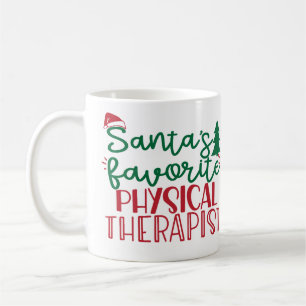 Personalised Santa's Favourite Physical Therapist Coffee Mug