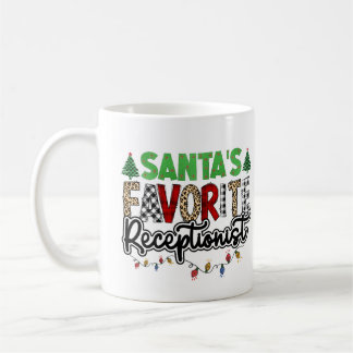 Personalised Santa's Favourite Receptionist Coffee Mug