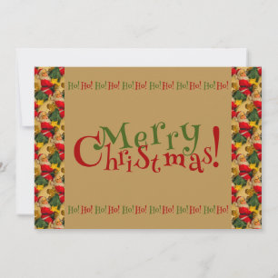 Personalised Santa's Greetings and Merry Christmas Holiday Card