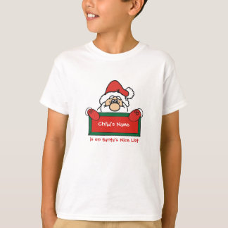 Personalised Santa's Nice List Shirt for Kids