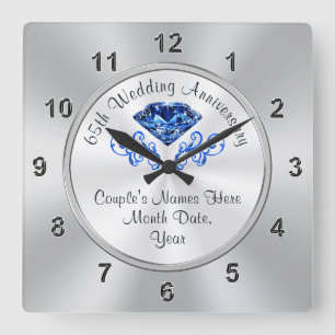 Personalised Sapphire 65th Anniversary Gifts CLOCK