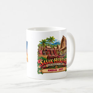 Personalised Sasak Weaving of Lombok Coffee Mug