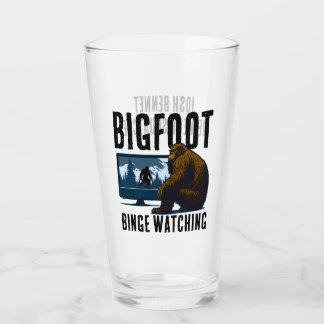 Personalised Sasquatch Bigfoot Binge Watching Glass