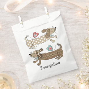 Personalised Sausage Dog Dachshund Favour Bag