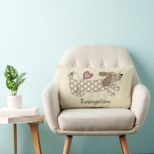 Personalised Sausage Dog Dachshund Throw Cushion