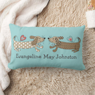 Personalised Sausage Dog Dachshund Throw Cushion