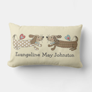 Personalised Sausage Dog Dachshund Throw Cushion