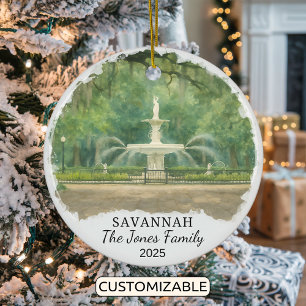 Personalised Savannah Ornament, Georgia Ceramic Ornament