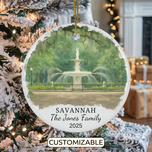 Personalised Savannah Ornament, Georgia Ceramic Ornament (Creator Uploaded)