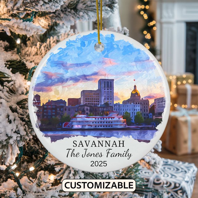 Personalised Savannah Ornament, Georgia Ceramic Ornament (Creator Uploaded)