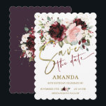 Personalised Save the Date 80th Birthday Invitation<br><div class="desc">Burgundy and Blush Pink Gold Save the Date 80th Birthday, Editable Save the Date 80th Birthday, Personalised 80th Birthday Save the Date Template, Burgundy and Pink Gold Save the Date Printable Make your loved one's 80th birthday celebration truly unforgettable with our personalised Save the Date invitations. Our custom designs allow...</div>
