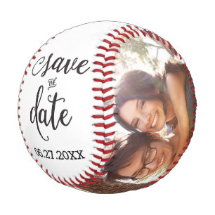Personalised Save The Date Baseball Add Photo