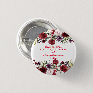 Personalised  Save the date magnets for Quinceaner 3 Cm Round Badge