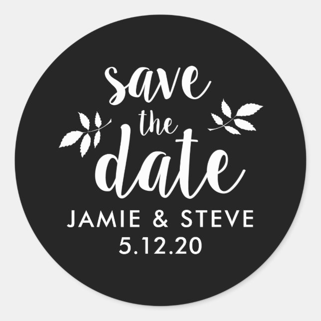 Personalised Save the Date Stickers (Front)