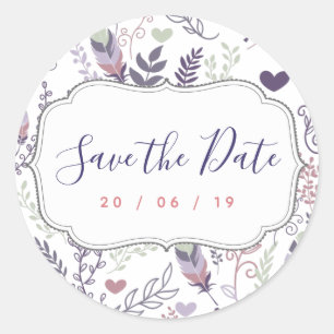 Personalised Save the Date Wedding Stickers