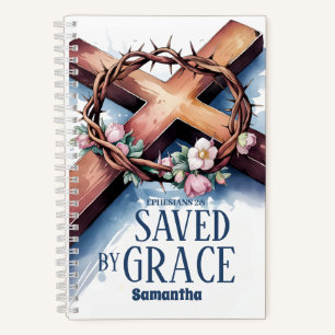 Personalised Saved By Grace Christian Journal