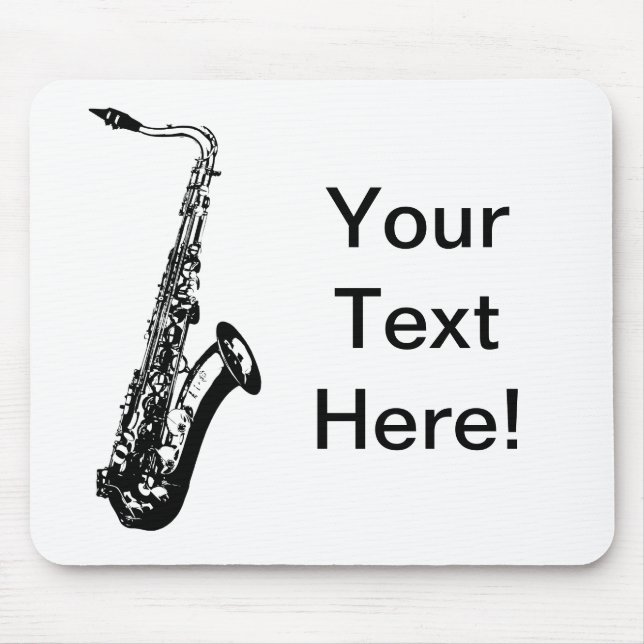 Personalised Saxophone Mouse Pad (Front)