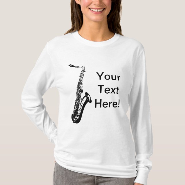 Personalised Saxophone T-Shirt (Front)