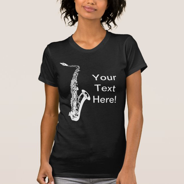 Personalised Saxophone T-Shirt (Front)