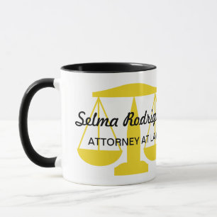 Personalised Scales of Justice Mug