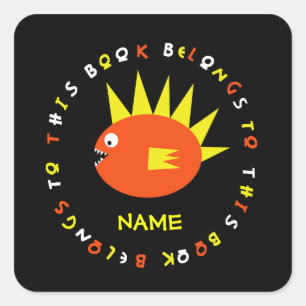 Personalised Scary Fish Sticker