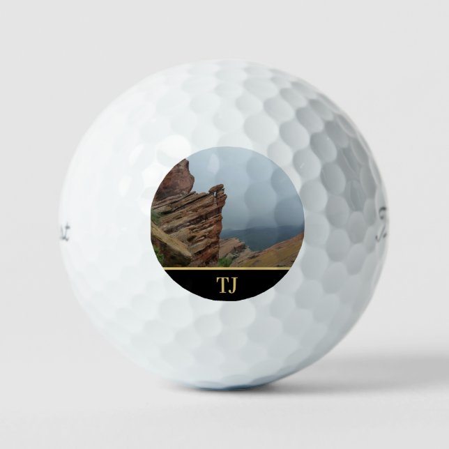 Personalised Scenic "Red Rocks" Golf Balls (Front)