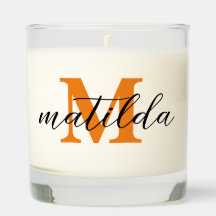 Personalised Scented Candle – Custom Name & Initia