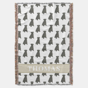 Personalised Schnauzer (Black)  Throw Blanket