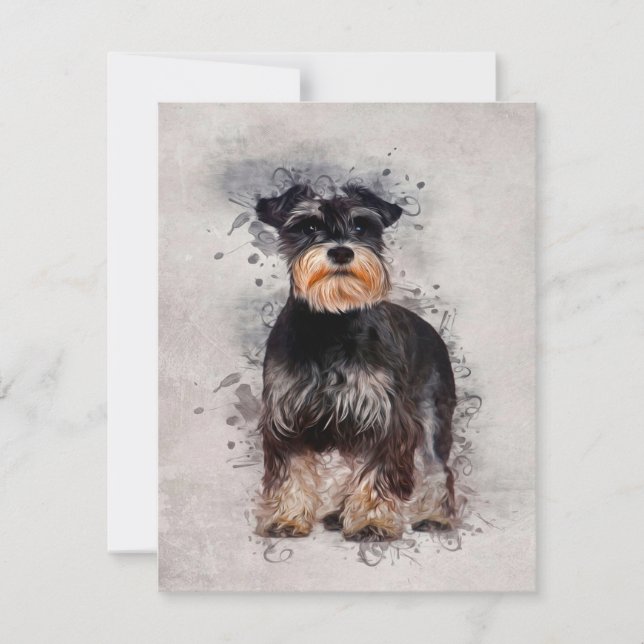 Personalised Schnauzer | dog Birthday card (Front)