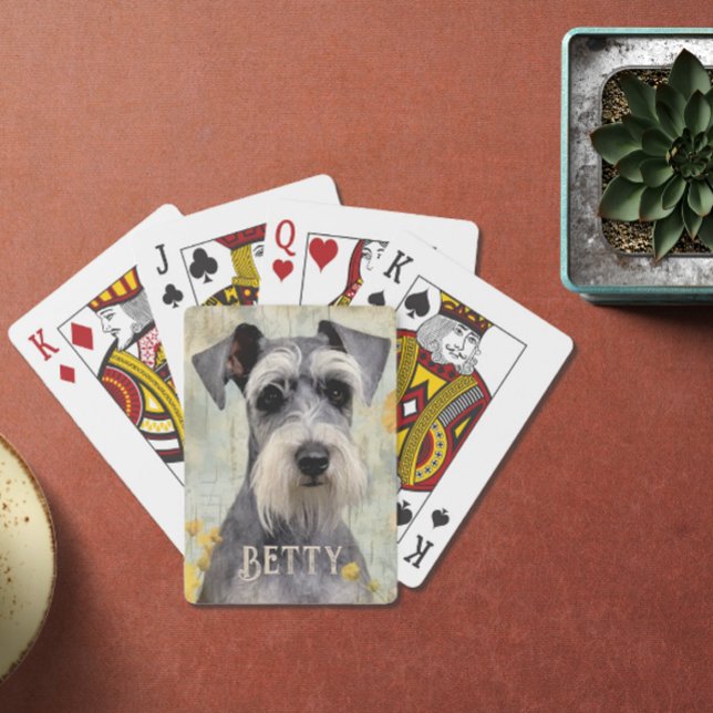 Personalised Schnauzer Playing Cards (Add a touch of cuteness to your card game with these pretty playing cards.)